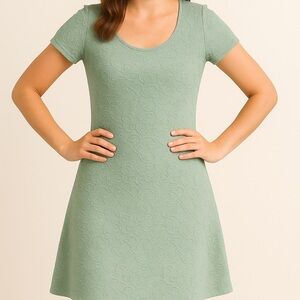 All That Jazz Vintage Y2K Knee Length Burnout Scroll Shift Dress Size Medium EUC